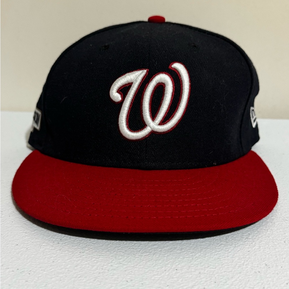Washington Nationals Team Issued 2016 Road  Blue Postseason logo Hat Ben Revere